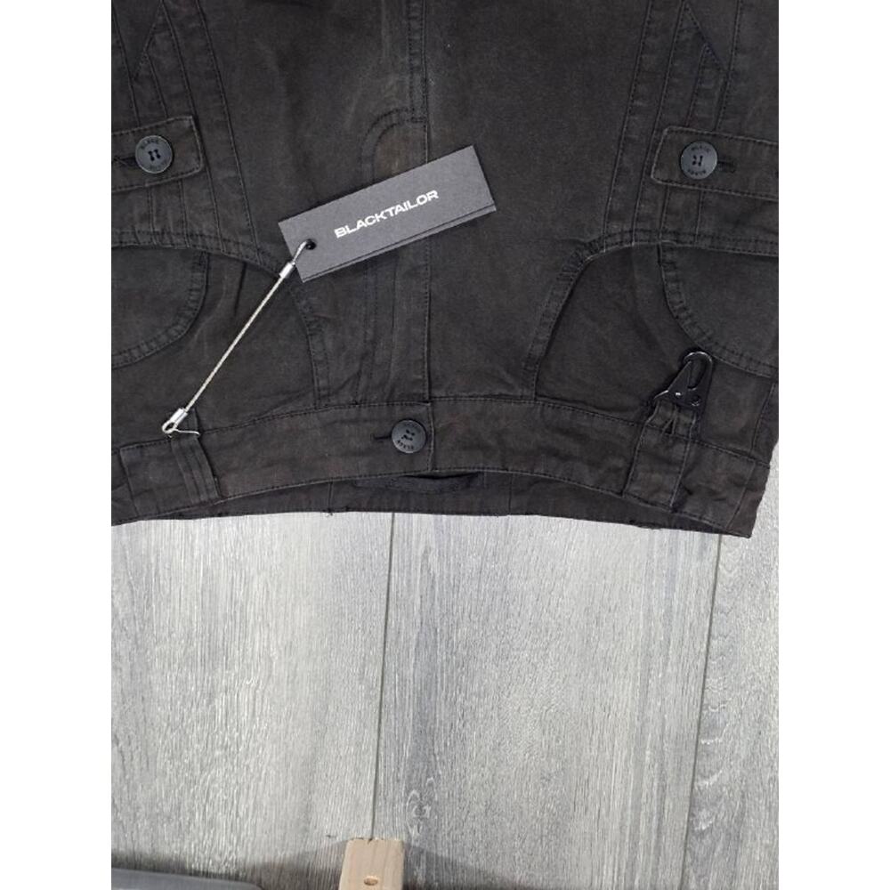 BlackTailor Black cargo 100% cotton workwear Y2K pants Sz 28 A004123 - Picture 6 of 11
